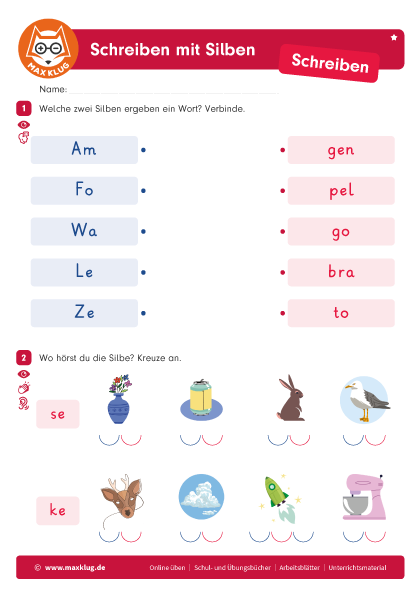 Welche Silben ergeben ein Wort