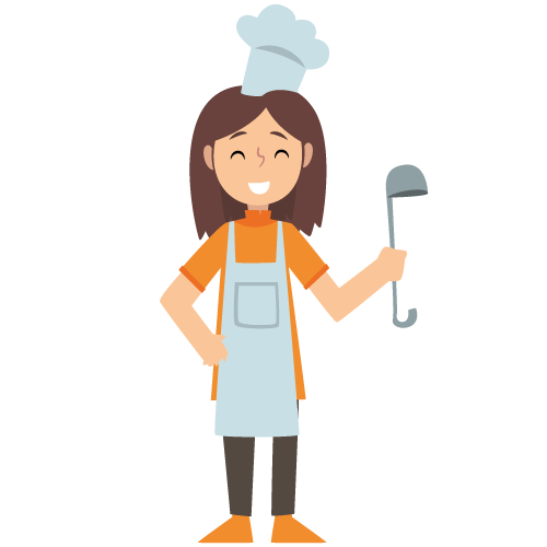 kleuters oefenen, eten en drinken