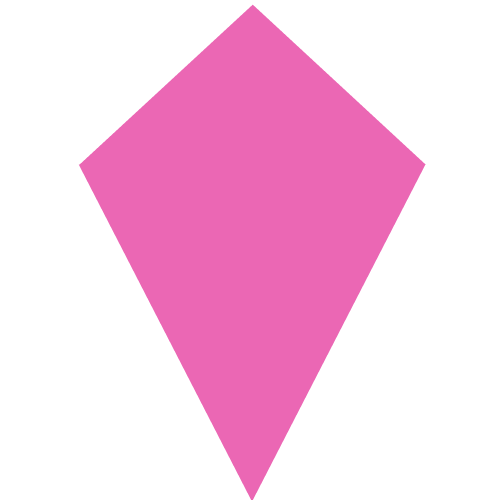 Drache, rosa. Geometrie üben mit Max Klug. Formen und Körper.